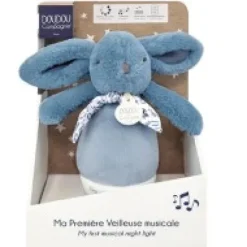 Online Veilleuse bebe musicale Culbuto bleue - 16 cm Lapin Doudou|Lapin
