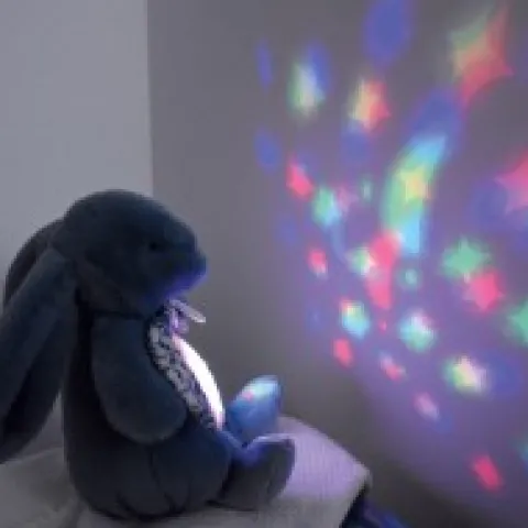 New Veilleuse Lapin Musicale Projection mur avec chansons Douces - Blanc Veilleuses